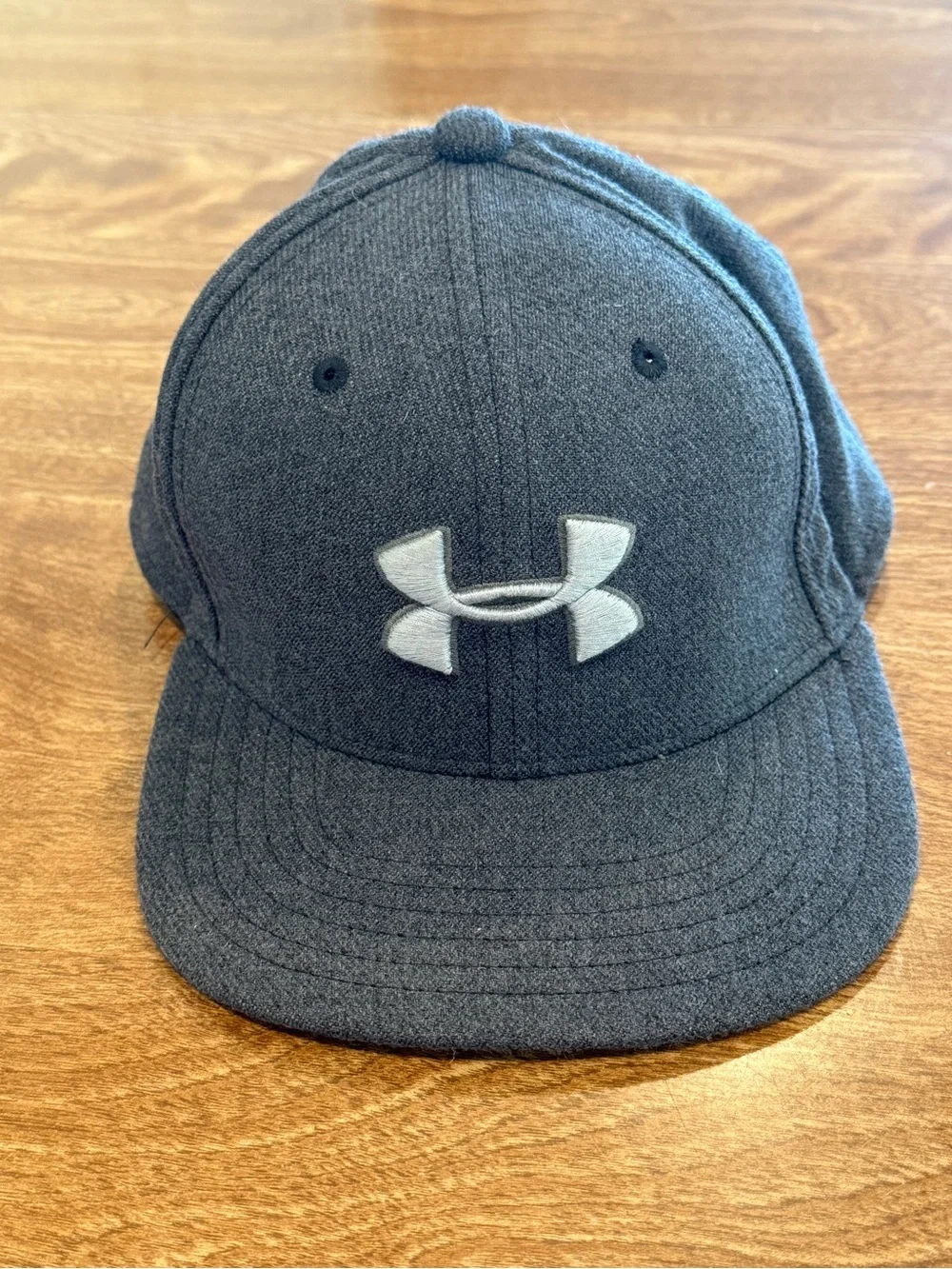Under Armour Kids Charcoal Cap with White Logo